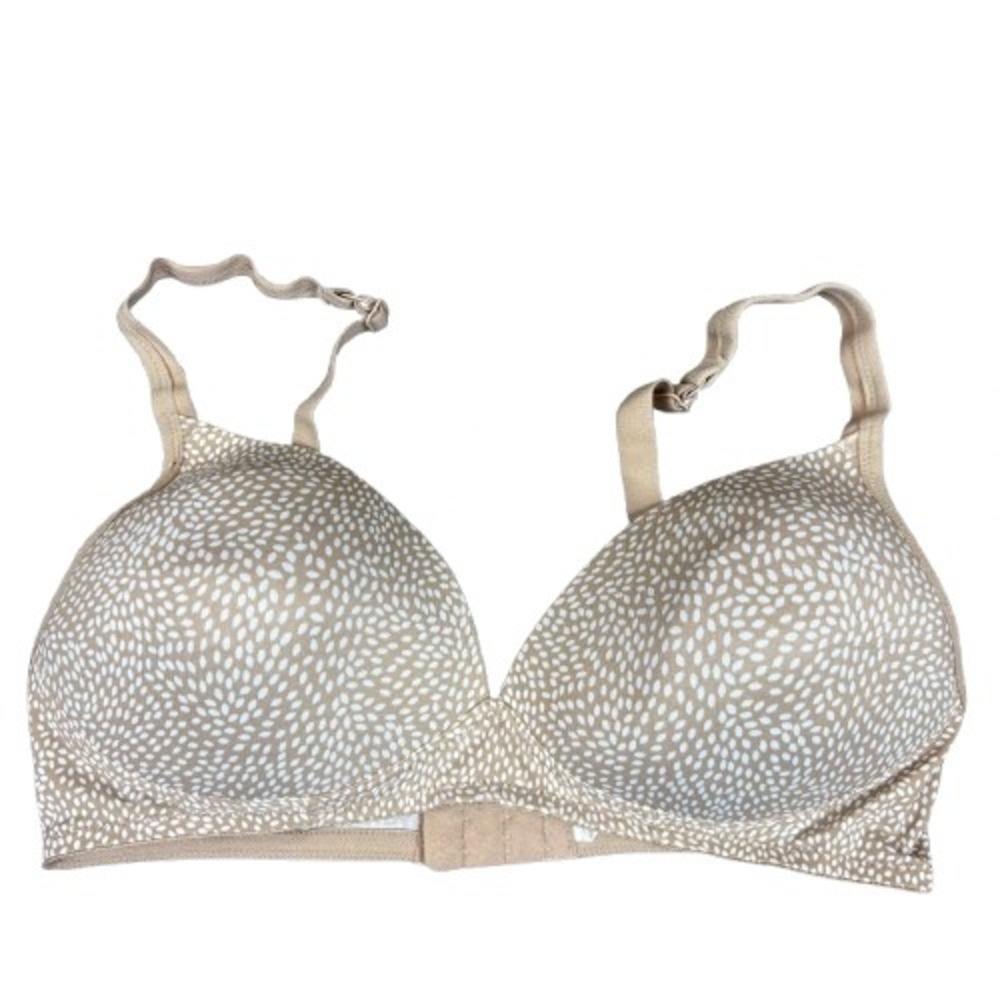 Warner's Beige and White Dot Print T-Shirt Bra